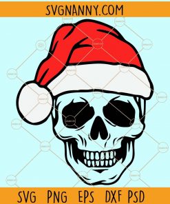 Skull with Santa Hat SVG, Skull Santa hat SVG file, skull SVG, Christmas skull svg, mom life Christmas SVG, Christmas svg file, Mom Skull Christmas svg files