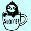 Sloffee coffee svg, sloffee svg, sloth coffee svg, Sloth Svg, sloth svg files for cricut, coffee svg, sloth coffee mug svg Files