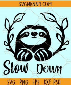 Slow down sloth SVG, Slow down sloth, Slow down svg, Lazy Sloth svg, Sloth svg, Cute Sloth svg, slow down sign svg, Sloth SVG free, slow down car decal, Slow down sloth SVG free