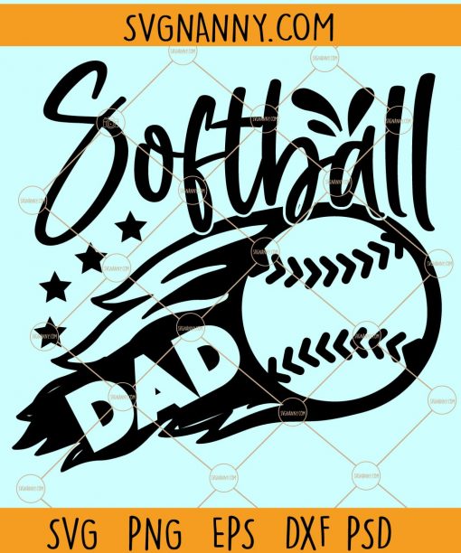 Softball Dad SVG, Softball Dad Cut File, Softball SVG files for cricut, Fathers day svg, Softball Fan Svg, Softball Dad Clipart, softball shirt svg file