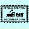 Special Delivery Santa SVG, Santa Stamp SVG, Christmas Distressed stamp SVG, Christmas svg, North pole svg files