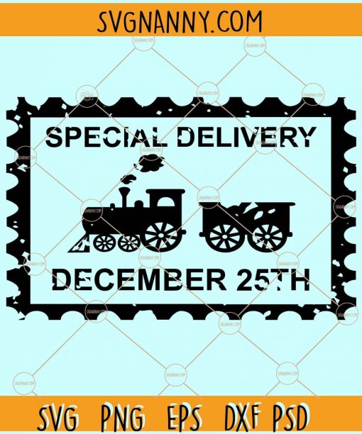 Special Delivery Santa SVG, Santa Stamp SVG, Christmas Distressed stamp SVG, Christmas svg, North pole svg files