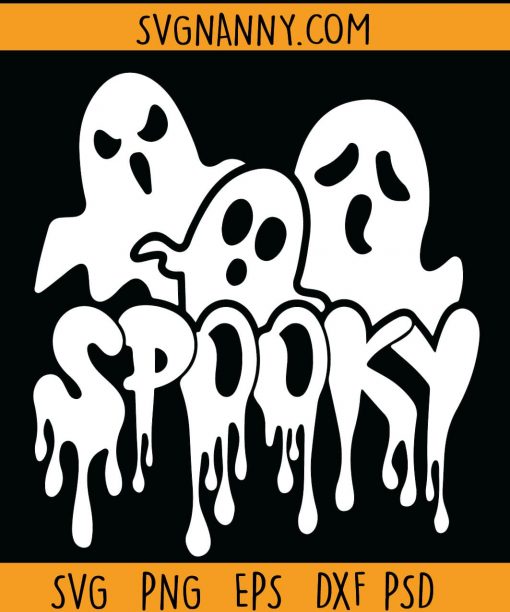 Halloween ghost SVG, spooky ghost SVG, Ghost drip svg, Halloween SVG file, Spooky SVG, Family Halloween Svg, Halloween Shirt Svg, Scary svg files