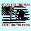 Stand For The Flag Kneel For The Cross svg, Distressed American Flag SVG, 4th of July Shirt files