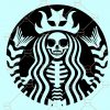 Starbucks Skeleton SVG, Halloween SVG, Skeleton SVG, Starbucks SVG, skeletal Starbucks SVG, Custom Starbucks SVG, dead mermaid SVG, dead mermaid Starbucks SVG, Starbucks Basic Witch SVG file