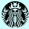 Starbucks Skeleton SVG, Halloween SVG, Skeleton SVG, Starbucks SVG, skeletal Starbucks SVG, Custom Starbucks SVG, dead mermaid SVG, dead mermaid Starbucks SVG, Starbucks Basic Witch SVG file