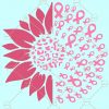 Sunflower Breast Cancer SVG, Breast Cancer svg, Cancer Awareness Svg, Pink Ribbon Svg, Breast Cancer png, Breast Cancer with Sunflower svg files