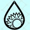 Sunflower Earrings svg, Sunflower Earrings template svg,  Teardrop Earrings svg, Earrings Template svg, Tear Drop SVG, Tear Drop Cut File, Pendant Svg file