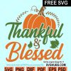 Thankful and blessed svg, thankful grateful blessed svg, Thanksgiving svg, fall svg, thankful svg, grateful thankful blessed sign, free blessed svg, Halloween svg free