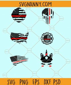 Thin Red line SVG bundle, Thin Red line SVG, thin blue red line flag svg, thin red line unicorn SVG, police svg, firefighter svg, firefighter flag svg, fireman svg, Thin Red Line Fire Dept SVG, fire department svg files