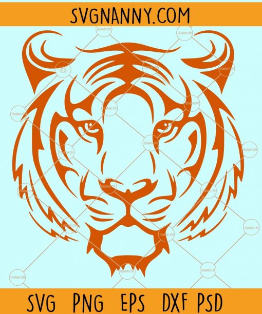 Tiger Head SVG, Tiger face SVG, Tiger Head Clipart, wild cat SVG, Tiger SVG, wild animal SVG