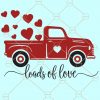 Valentines Red Truck SVG, Valentine truck SVG, Happy valentine Svg, Vintage valentine truck SVG, Vintage Truck svg, Car with hearts SVG, Love Heart SVG, Valentine Red Truck SVG, Valentine truck with heart shape SVG, Valentine SVG