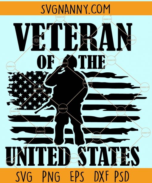 Veteran of The United States SVG, Veterans day SVG, Army American Flag SVG, Distressed Veteran flag SVG, Dog Tag SVG, Army Veteran Flag SVG, Veteran Flag SVG, distressed flag SVG, distressed veteran flag SVG, Military Svg  files