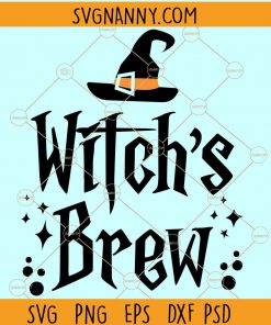 Witches Brew Svg, Witch Svg, Cauldron Svg, Halloween Svg Files, Halloween Sign Svg files