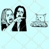 Woman yelling at cat SVG, woman and cat svg, cat eating salad svg, cat svg, salad cat SVG, cat meme svg, funny cat svg, meme svg file
