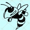 Yellow Jacket SVG, High School Mascot svg, School Spirit svg , Heart Yellow Jackets svg, Bee Clipart, Cricut Cut Files , Silhouette
