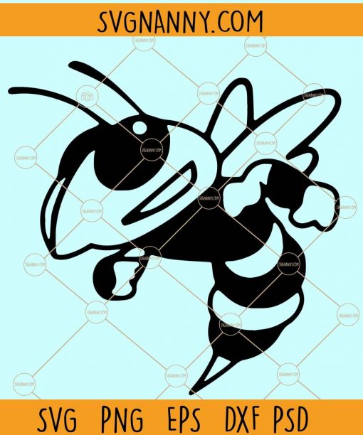 Yellow Jacket SVG, High School Mascot svg, School Spirit svg , Heart Yellow Jackets svg, Bee Clipart, Cricut Cut Files , Silhouette