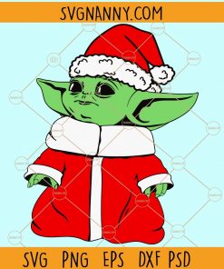 Baby Yoda Christmas SVG, Baby Yoda SVG, Christmas SVG, Christmas Baby Yoda SVG, Baby Yoda with Santa Hat SVG, Baby Yoda, Santa Baby Yoda, Baby Yoda PNG, Christmas Baby Yoda file