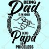 Being a dad is an honor being a papa is priceless svg, Father’s Day Fist Bump, Fathers Day SVG, Fist Pump Svg, papa svg Files