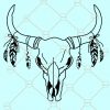 Cow skull with feathers svg, Cow skull with flowers svg, longhorn skull svg, aztec cow skull svg, floral cow skull svg, vector cow skull svg, tribal cow skull svg, cow head skull svg, Cow Skull Desert SVG File, Boho SVG files