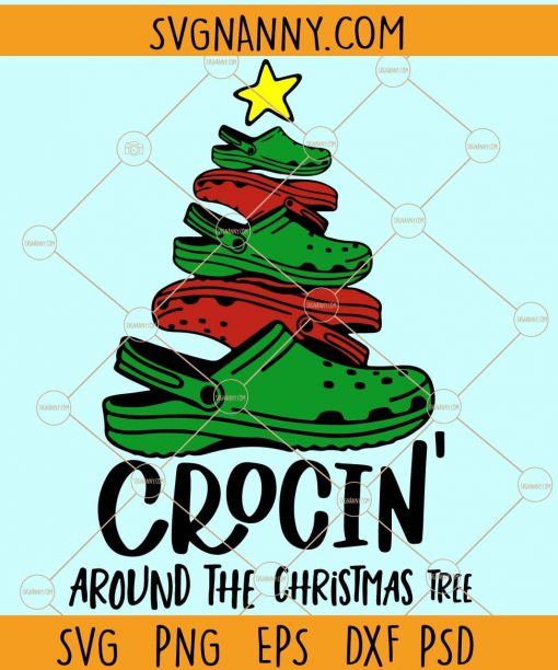  Crocin Around The Christmas Tree SVG, Christmas SVG, Crocin Around The Christmas Tree, Crocin Around SVG, Christmas SVG free, Crocs Christmas tree SVG, Christmas Tree SVG free, Christmas crocs SVG files