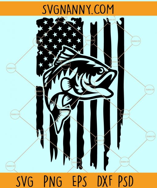 Distressed fishing flag SVG, Fishing Distressed USA Flag SVG, Fishing SVG, Fishing Pole SVG, Bass Fishing SVG, Gone Fishing SVG, Fishing Pole SVG, fishing shirt SVG file
