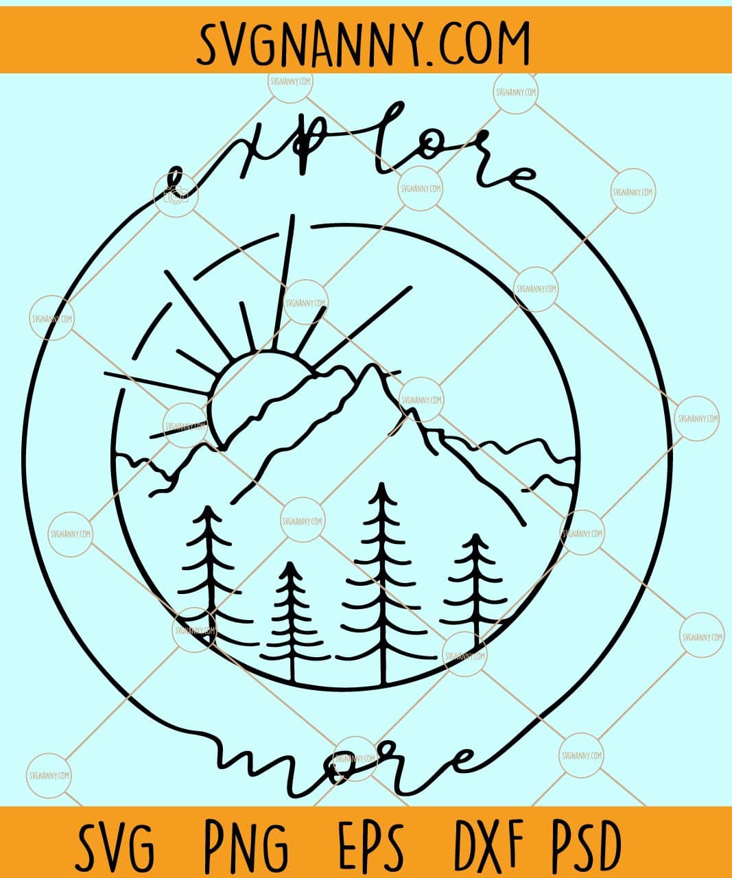 Explore More SVG  Hiking SVG File  Camping SVG  Outdoorsy svg  Trees svg  Mountains svg