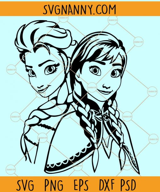 Frozen svg free, Elsa svg free, Disney SVG free, Disney princess svg free, shirt design, Disney anna svg free, Frozen Princess Anna and Elsa SVG  file