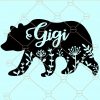 Gigi bear svg, floral gigi bear svg, Gigi to be SVG, nana svg, Mother’s Day svg, flower bear svg, gigi decal svg, gigi tumbler svg file