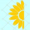 Sunflower Svg, Half Sunflower Svg, Sunflower Clipart, Sunflower Png, Sunflower Decal, Summer Svg, Sun Svg, Sunshine Svg file