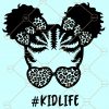 Kid life leopard prints svg, Kid life svg, messy bun kid life leopard prints svg, Messy bun leopard prints svg, messy bun face SVG, mom life SVG, messy bun hair SVG, Hair Bun SVG, Girl With Lashes SVG, #kidlife