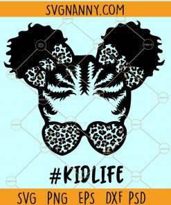 Kid life leopard prints svg, Kid life svg, messy bun kid life leopard prints svg, Messy bun leopard prints svg, messy bun face SVG, mom life SVG, messy bun hair SVG, Hair Bun SVG, Girl With Lashes SVG, #kidlife