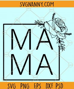 Mama floral SVG, Mama SVG, mom floral SVG, floral square SVG, Mom Svg, Mother shirts svg, Floral Svg, Mama hexagon svg,file