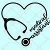 Medical assistant svg, Healthcare worker SVG, healthcare svg, heart stethoscope svg, stethoscope svg, heart svg, medical svg, hospital SVG, medical student SVG