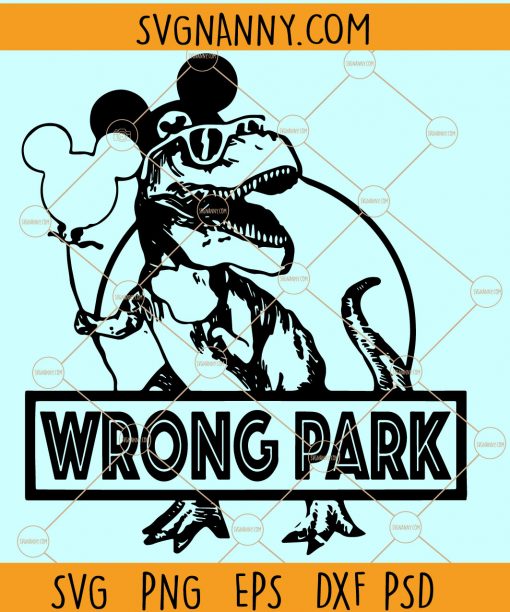 mickey t rex svg, wrong park svg, dinosaur svg, t rex svg, park svg  file