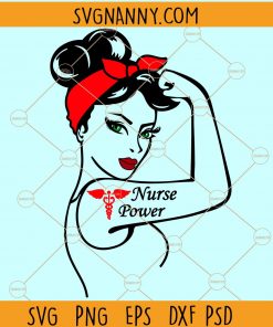  Rosie the riveter nurse svg, Rosie the riveter svg, strong Nurse svg, strong woman svg, nurse life svg, Nurse svg files Files