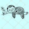 Sloth mandala SVG, sloth svg, sloth zentangle SVG, Mandala sloth SVG, lady sloth SVG, sloth decal, Sloth mandala, Zentangle SVG, Sloth Clipart, Sloth Files for Cricut