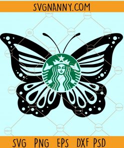 Starbucks butterfly svg, Starbucks butterfly logo svg, Starbucks cup floral svg, Flower monogram, Starbucks svg, Starbucks coffee emblem, Starbucks cup svg, Starbucks cut files, Starbucks Logo SVG, Starbucks logo