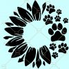 Sunflower Paw Print SVG, Sunflower paw SVG, Sunflower with dog paw SVG, Dog Mom svg, Sunflower svg, Sunflower clipart, Sunflower shirt svg, Dog lover SVG, Pet love SVG, car decor SVG, cup decal
