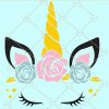 Unicorn head with eyelashes svg, Unicorn svg Cut File, Cute Unicorn SVG, Unicorn svg, unicorn birthday svg, unicorn png, unicorn face svg file