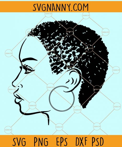 Afro short hair svg