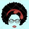Afro woman face svg