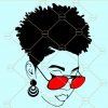Afro woman sunglasses svg