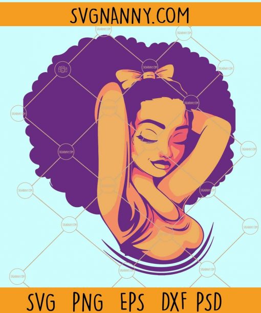 Afro woman svg