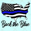 American back the blue line svg