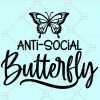 Anti social butterfly svg