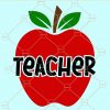 Apple teacher svg