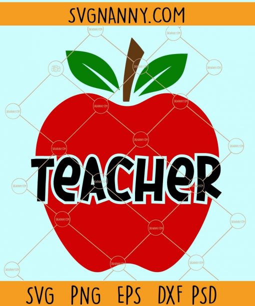 Apple teacher svg