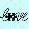 Autism love svg