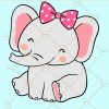 Baby elephant birthday svg